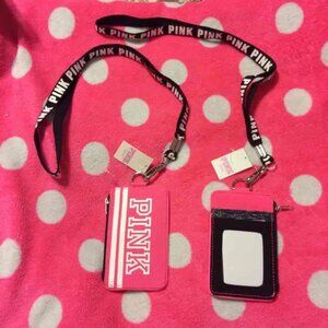 VS PINK Lanyard & ID Holder NWT